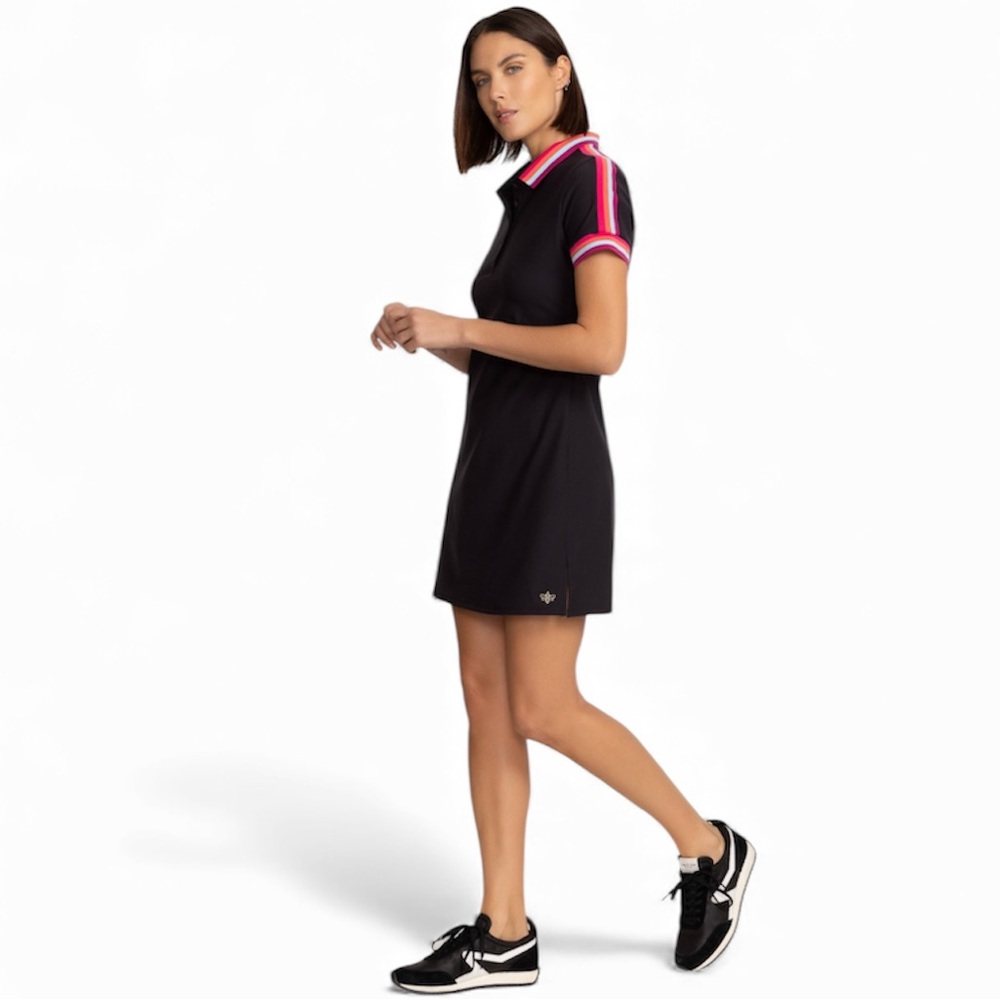 NEW Johnny Was Bee Active Polo Golf Dress Black/Pink Size XS - Picture 5 of 13